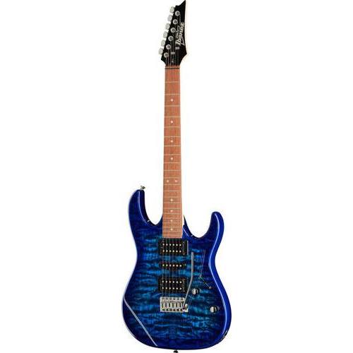 Ibanez Gio GRX70QA electric guitar in Transparent Blue Burst
