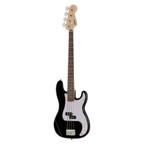 Squier Sonic Precision Bass in black with laurel fingerboard and white pickguard