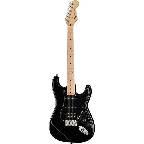 Squier Sonic Stratocaster HSS electric guitar in black with maple fingerboard